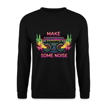 Make Some Noise 90s 90s 90s 90s Party 90s - Unisex Sweatshirt - black - Front - Alina (178cm) & Michal (187cm)