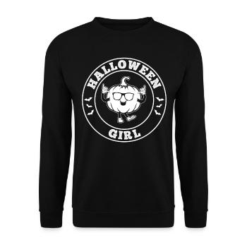 Halloween Girl Halloween Pumpkin Girl Halloween - Unisex Sweatshirt - black - Front - Alina (178cm) & Michal (187cm)