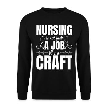 Les soins infirmiers ne sont pas seulement un travail, c’est un métier - Hôpital - Sweat-shirt Unisexe - noir - Devant - Alina (178cm) & Michal (187cm)