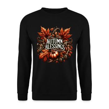 Autumn Fall - Thanksgiving Turkey Time for Boys - Unisex Sweatshirt - black - Front - Alina (178cm) & Michal (187cm)