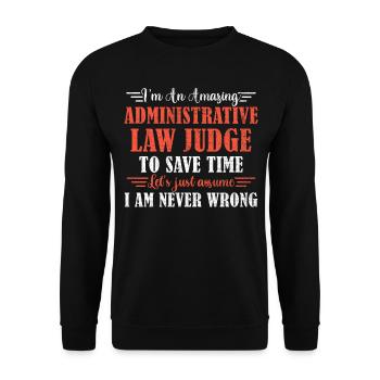 Awesome Administrative Law Judge - Unisex Pullover - Schwarz - Vorne - Alina (178cm) & Michal (187cm)