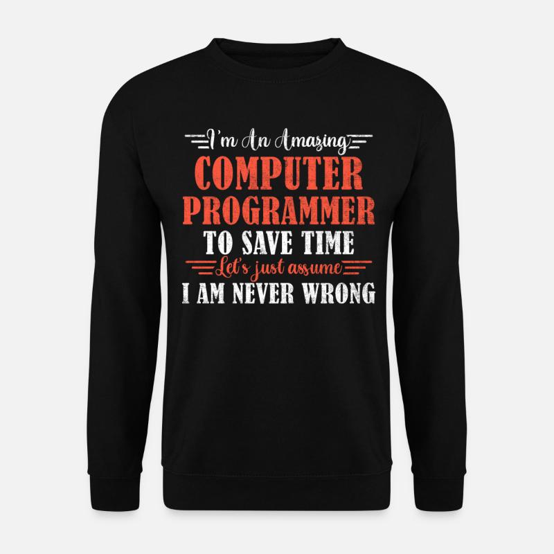 Awesome Computer Programmer - Unisex Sweatshirt - black