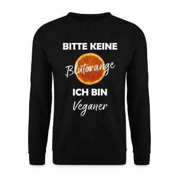 Veganer Vegan Früchte Blutorange Orange Obstsalat - Unisex Pullover - Schwarz - Vorne - Alina (178cm) & Michal (187cm)