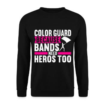 Drapeau agitant la fanfare garde de couleur - Sweat-shirt Unisexe - noir - Devant - Alina (178cm) & Michal (187cm)
