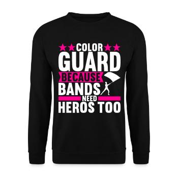 Drapeau agitant la fanfare garde de couleur - Sweat-shirt Unisexe - noir - Devant - Alina (178cm) & Michal (187cm)