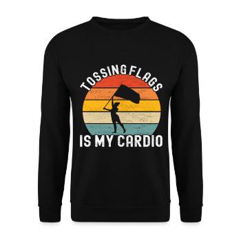 Drapeau agitant la fanfare garde de couleur - Sweat-shirt Unisexe - noir - Devant - Alina (178cm) & Michal (187cm)