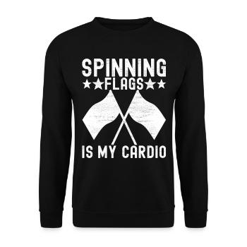 Drapeau agitant la fanfare garde de couleur - Sweat-shirt Unisexe - noir - Devant - Alina (178cm) & Michal (187cm)