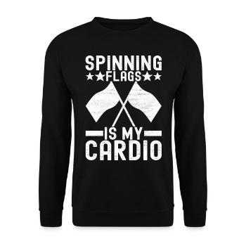 Drapeau agitant la fanfare garde de couleur - Sweat-shirt Unisexe - noir - Devant - Alina (178cm) & Michal (187cm)