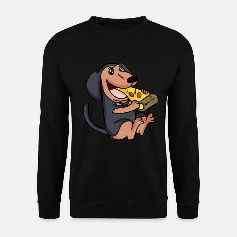 Coonhound Dog Pizza - Unisex Sweatshirt - black