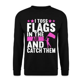 Drapeau agitant la fanfare garde de couleur - Sweat-shirt Unisexe - noir - Devant - Alina (178cm) & Michal (187cm)