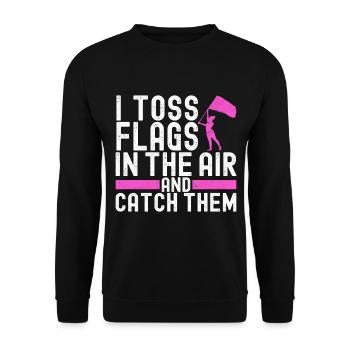 Drapeau agitant la fanfare garde de couleur - Sweat-shirt Unisexe - noir - Devant - Alina (178cm) & Michal (187cm)