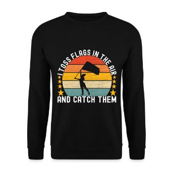 Drapeau agitant la fanfare garde de couleur - Sweat-shirt Unisexe - noir - Devant - Alina (178cm) & Michal (187cm)