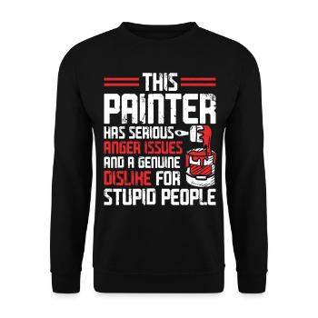 House Painter Decorator This - Unisex Sweatshirt - black - Front - Alina (178cm) & Michal (187cm)