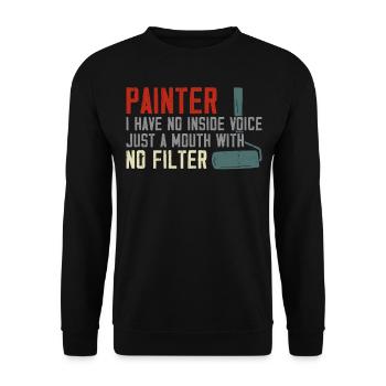 House Painter Decorator Painter I - Unisex Sweatshirt - black - Front - Alina (178cm) & Michal (187cm)