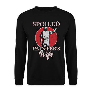 House Painter Decorator Wife - Unisex Pullover - Schwarz - Vorne - Alina (178cm) & Michal (187cm)