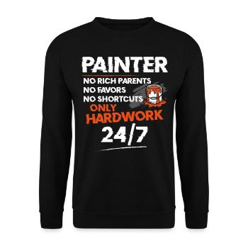 House Painter Decorator Painter No - Unisex Sweatshirt - black - Front - Alina (178cm) & Michal (187cm)