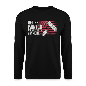 Peintre en bâtiment Décorateur Retraite - Sweat-shirt Unisexe - noir - Devant - Alina (178cm) & Michal (187cm)