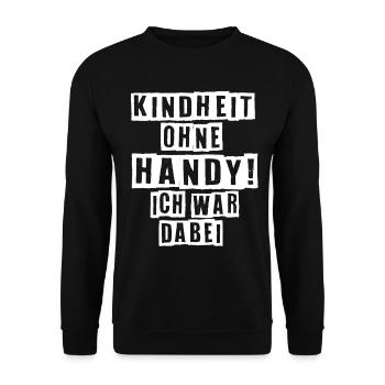 Kindheit Ohne Handy Ich War Dabei 90er Jahre - Unisex Pullover - Schwarz - Vorne - Alina (178cm) & Michal (187cm)