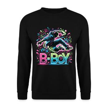 Breakdance Breakdancer Breakdance Kids - Unisex Sweatshirt - black - Front - Alina (178cm) & Michal (187cm)