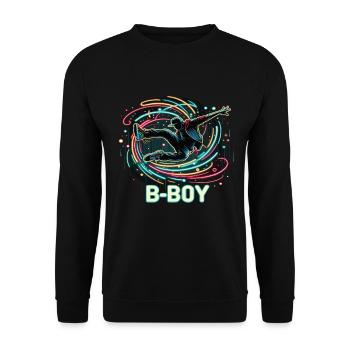 Breakdance Breakdancer Breakdance Kids - Unisex Sweatshirt - black - Front - Alina (178cm) & Michal (187cm)