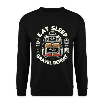 Manger Dormir Gravel Répéter - Sweat-shirt Unisexe - noir - Devant - Alina (178cm) & Michal (187cm)