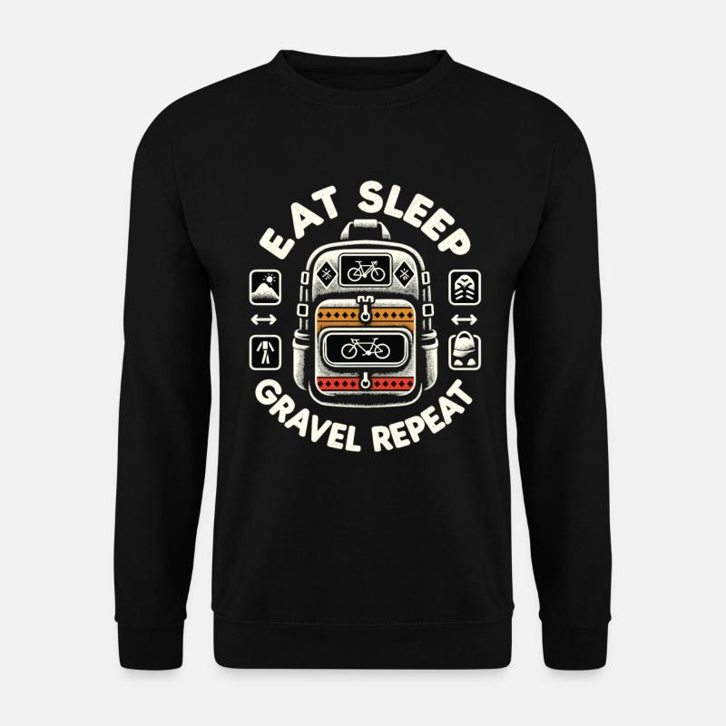 Eat Sleep Gravel Repeat - Unisex Pullover - Schwarz