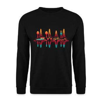 Vélo Gravel Herschlag Graveln - Sweat-shirt Unisexe - noir - Devant - Alina (178cm) & Michal (187cm)