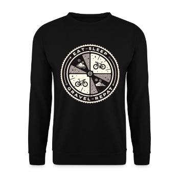 Manger Dormir Gravel Répéter - Sweat-shirt Unisexe - noir - Devant - Alina (178cm) & Michal (187cm)