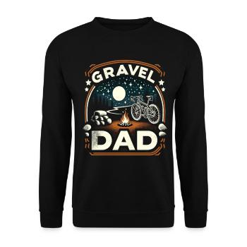 Gravel Dad - Unisex Sweatshirt - black - Front - Alina (178cm) & Michal (187cm)