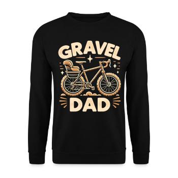 Gravel Dad - Unisex Sweatshirt - black - Front - Alina (178cm) & Michal (187cm)