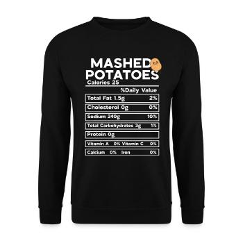 Purée de pommes de terre pour la nutrition familiale de Thanksgiving - Sweat-shirt Unisexe - noir - Devant - Alina (178cm) & Michal (187cm)