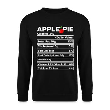 Tarte aux pommes drôle pour la nutrition de Thanksgiving en famille - Sweat-shirt Unisexe - noir - Devant - Alina (178cm) & Michal (187cm)