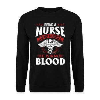 Hospice Nurse Registered Nurse Hospital Nurse - Unisex Pullover - Schwarz - Vorne - Alina (178cm) & Michal (187cm)
