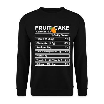 Gâteau aux fruits drôle pour la nutrition de Thanksgiving en famille - Sweat-shirt Unisexe - noir - Devant - Alina (178cm) & Michal (187cm)