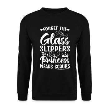 Hospital Nurse Geriatric Nurse Registered Nurse - Unisex Sweatshirt - black - Front - Alina (178cm) & Michal (187cm)