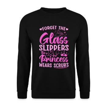 Geriatric Nurse Registered Nurse Hospital Nurse - Unisex Sweatshirt - black - Front - Alina (178cm) & Michal (187cm)