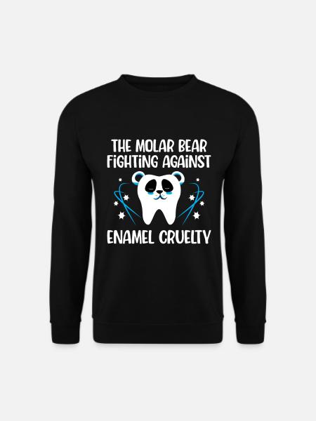Der Molar Bear Kämpft Gegen Emaille-grausamkeit - Unisex Pullover - Schwarz