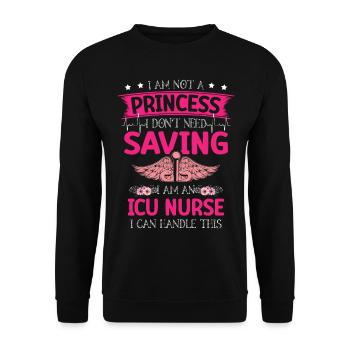 Infirmier(ère) autorisé(e) Rn Medical - Sweat-shirt Unisexe - noir - Devant - Alina (178cm) & Michal (187cm)