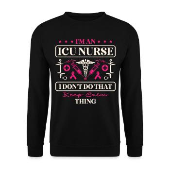 Examinierte Krankenschwester Rn Medizinisches - Unisex Pullover - Schwarz - Vorne - Alina (178cm) & Michal (187cm)