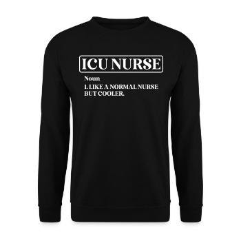Examinierte Krankenschwester Rn Medizinisches - Unisex Pullover - Schwarz - Vorne - Alina (178cm) & Michal (187cm)
