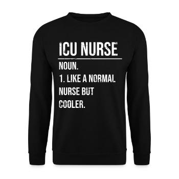 Examinierte Krankenschwester Rn Medizinisches - Unisex Pullover - Schwarz - Vorne - Alina (178cm) & Michal (187cm)