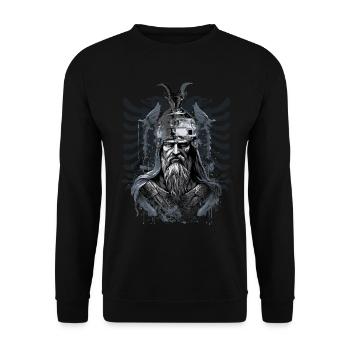 Albanian Skanderbeg Kosovo Designs for Albanians - Unisex Sweatshirt - black - Front - Alina (178cm) & Michal (187cm)