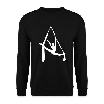 Aerial Silks Dancer Aerialist Air Yoga Acrobatics - Unisex Sweatshirt - black - Front - Alina (178cm) & Michal (187cm)