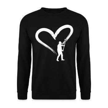 House Painter Decorator Heart - Unisex Sweatshirt - black - Front - Alina (178cm) & Michal (187cm)