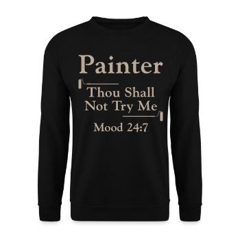 Bible du peintre en bâtiment décorateur - Sweat-shirt Unisexe - noir - Devant - Alina (178cm) & Michal (187cm)