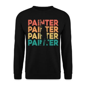 House Painter Decorator Vintage - Unisex Pullover - Schwarz - Vorne - Alina (178cm) & Michal (187cm)