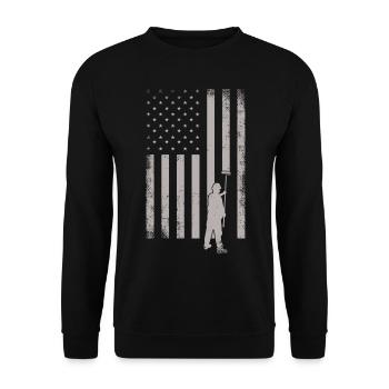 House Painter Decorator American - Unisex Pullover - Schwarz - Vorne - Alina (178cm) & Michal (187cm)