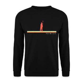 House Painter Decorator Vintage - Unisex Pullover - Schwarz - Vorne - Alina (178cm) & Michal (187cm)