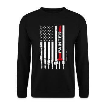 House Painter Decorator American - Unisex Pullover - Schwarz - Vorne - Alina (178cm) & Michal (187cm)