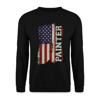 House Painter Decorator American - Unisex Pullover - Schwarz - Vorne - Alina (178cm) & Michal (187cm)